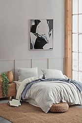 Berolige Easy Boho Mavi Çift Kişilik Nevresim Takımı