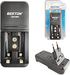 Beston BST-C8019BN AA-AAA-9V 3'lü Pil Şarj Aleti