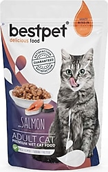 Bestpet Jelly Somonlu Yetişkin Yaş Kedi Maması 85 gr