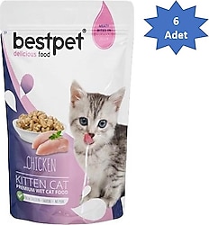 Bestpet Kitten Jelly Tavuklu Yavru Yaş Kedi Maması 85 gr 6'lı