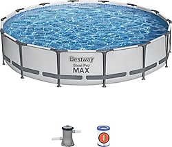 Bestway 56595 427x84 cm Steel Pro Max Yuvarlak Prefabrik Havuz Seti