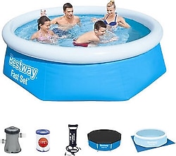 Bestway BW508 244x66 cm Büyük Şişme Havuz Seti