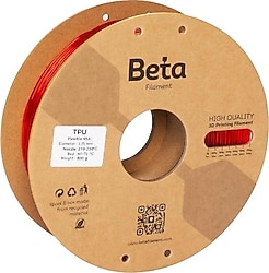 Beta TPU 95A 1.75 mm 800 gr Şeffaf Kırmızı Filament