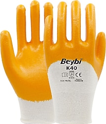 Beybi K40 Nitril Kaplı 9 Numara İş Eldiveni 288 Çift