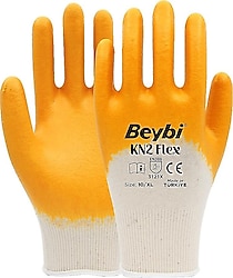 Beybi KN2 Flex Nitril Kaplı Pamuklu 10 Numara İş Eldiveni