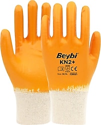 Beybi KN2 Plus Tam Nitril Pamuk 9 Numara İş Eldiveni