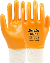 Beybi KN3 Plus Pamuk Nitril İş Eldiveni 9 Numara