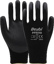 Beybi PFN-110 Köpük Kaplı Nitril Eldiven 9 Numara