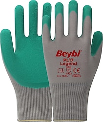 Beybi PL17 Legend Polyester Örme Lateks 10 Numara İş Eldiveni