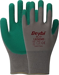 Beybi PL17 Legend Polyester Örme Lateks 12 Çift İş Eldiveni