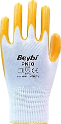Beybi PN10 Polyester Örme Nitril İş Eldiveni 288 Çift