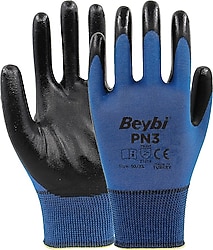 Beybi PN3 Polyester Örme Nitril 10 Numara 288 Çift İş Eldiveni