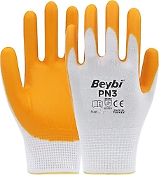 Beybi PN3 Polyester Örme Nitril 9 Numara İş Eldiveni