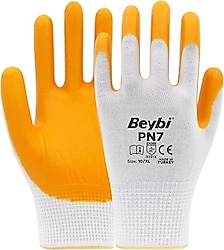 Beybi PN7 Polyester Örme Nitril Eldiven 288 Çift