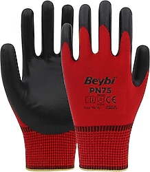 Beybi PN75 Polyester Örme Nitril İş Eldiveni 288 Çift
