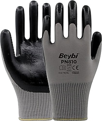 Beybi PN810 Polyester Örme Nitril İş Eldiveni 288 Çift