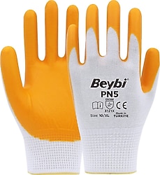 Beybi PN5 Polyester Örme Nitril 10 Numara İş Eldiveni