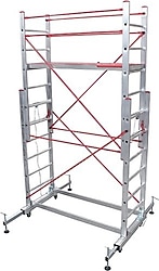 Daimer 2x2.5 Aluminyum Tekerlekli Teleskopik İskele Merdiven