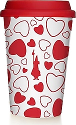 Bialetti Cuore Take Away Kapaklı Porselen Mug