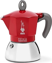 Bialetti İndüksiyon Tabanlı Kırmızı 4 Cup Moka Pot