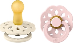 Bibs Boheme Ivory-Blossom 6-18 Ay İkili Kauçuk Emzik