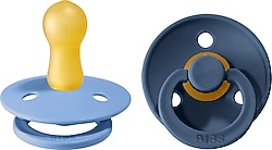 Bibs Colour Sky Blue-Steel Blue 6-18 Ay İkili Kauçuk Emzik