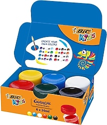 Bic 20 ml 6 Renk Guaj Boya