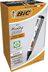 Bic 2000 Siyah Yuvarlak Uç Permanent 12'li Marker Kalem