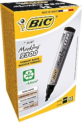 Bic 2300 12'li Kesik Uçlu Siyah Marker Kalem