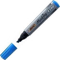 Bic 2300 Kesik Uçlu Mavi Marker Kalem