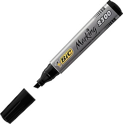 Bic 2300 Kesik Uçlu Siyah Marker Kalem