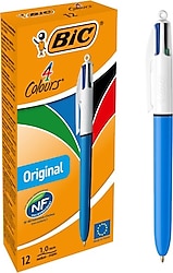 Bic 4 Colours Medium 12'li Kutu Tükenmez Kalem