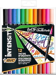 Bic İntensity Dual Tip 12 Renk Çift Taraflı Keçeli Kalem