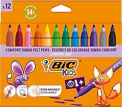 Bic Comfort 12'li Jumbo Keçeli Kalem Seti