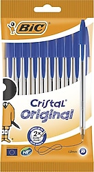 Bic Cristal Medium 10'lu Mavi Tükenmez Kalem