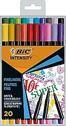 Bic Intensity 20'li İnce Uçlu Keçeli Kalem Seti