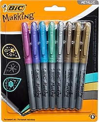Bic Marking Color Metalik 8'li Permanent Marker Kalem Seti