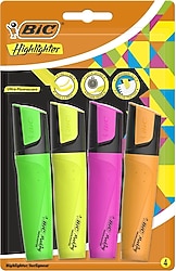 Bic Marking Flat Highlighter 4'lü Fosforlu Kalem Seti
