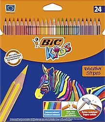 Bic Kids Evolution Stripes 24'lü Kuru Boya Seti