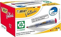 Bic Velleda 1701 Eco Kırmızı 12'li Tahta Kalemi