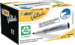 Bic Velleda 1701 Eco Siyah 12'li Tahta Kalemi