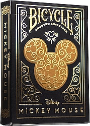 Bicycle Disney Mickey Mouse Siyah ve Altın Sarısı İskambil Kağıdı