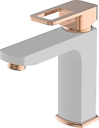 Bien Salvo Plus Colours BL11065411 Beyaz-Rose Gold Lavabo Bataryası
