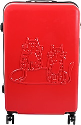 Biggdesign Cats Abs Kabin Boy Valiz Kırmızı