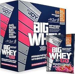BigJoy Bigwhey Go 2244 gr 68 Saşe Çilek Aromalı Whey Protein Tozu