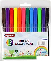 Bigpoint Jumbo 12 Renk Keçeli Kalem