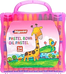 Bigpoint 24'lü Pembe Çantalı Pastel Boya