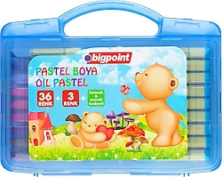Bigpoint 36+3'lü Mavi Çantalı Pastel Boya