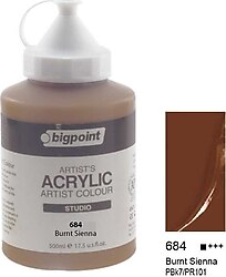 Bigpoint 500 ml Akrilik Boya 684 Burnt Sienna