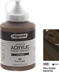 Bigpoint 500 ml Akrilik Boya 688 Raw Umber